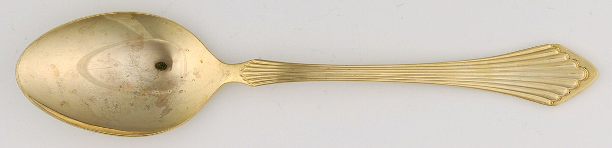 Golden Primavera (Gold Electroplate) Place/Oval Soup Spoon by Towle Silver-1