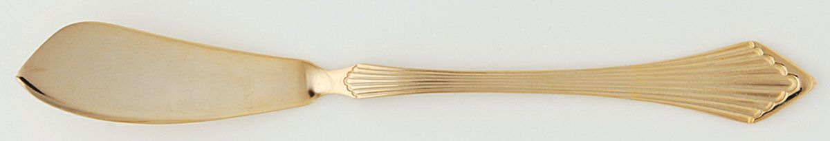Golden Primavera (Gold Electroplate) Flat Handle Master Butter Knife by Towle Silver-1
