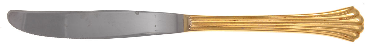 Gold Tiara (Gold Electroplate) Modern Solid Knife by Towle Silver-1