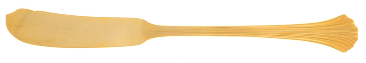 Gold Tiara (Gold Electroplate) Flat Handle Master Butter Knife by Towle Silver-1
