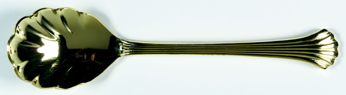 Gold Tiara (Gold Electroplate) Sugar Shell Spoon by Towle Silver-1