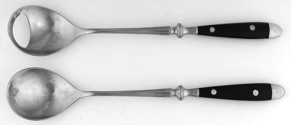 Gourmet-Black (Stainless) (2 Pc) Solid Salad Set by Towle Silver-1