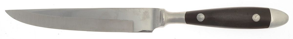 Gourmet-Black (Stainless) Individual Solid Handle Steak Knife by Towle Silver-1