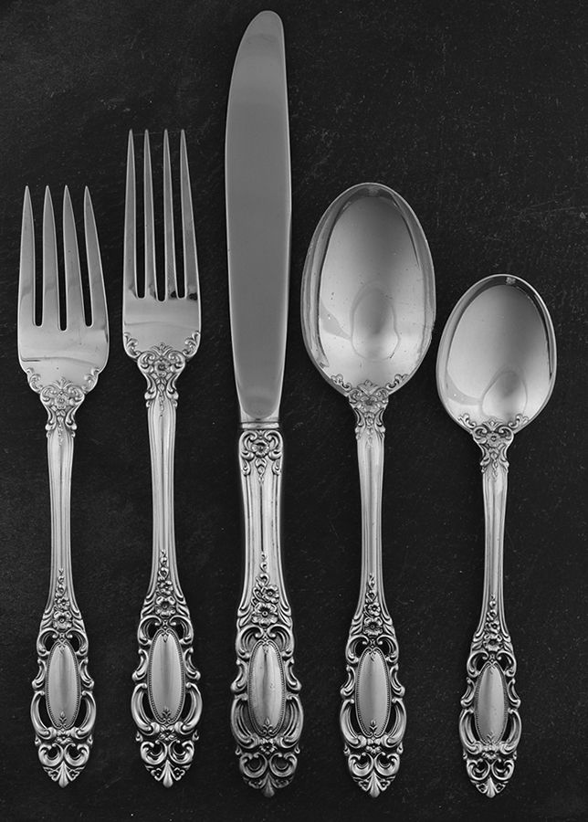 Grand Duchess (Sterling, 1973) 5 Piece Place Size Setting by Towle Silver-1
