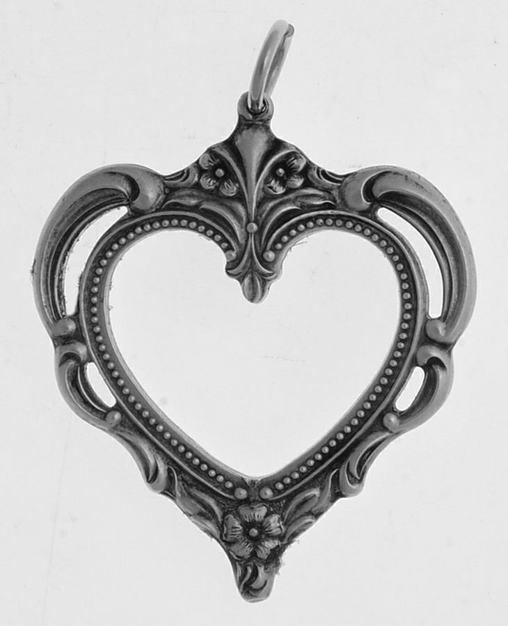 Grand Duchess (Sterling, 1973) Heart Pendant by Towle Silver-1