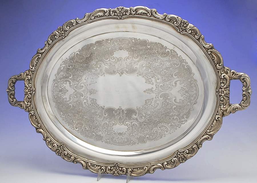 Grand Duchess (Silverplate, Hollowware) Large Silverplate Waiter Tray by Towle Silver-1