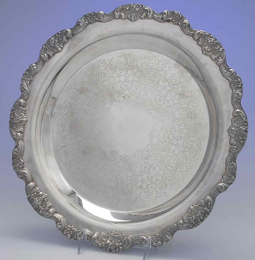 Grand Duchess (Silverplate, Hollowware) 13" Round Tray by Towle Silver-1