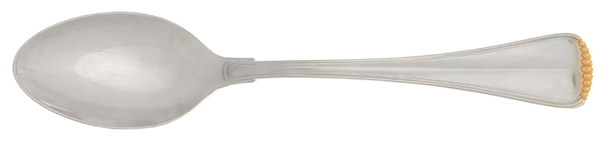 Hamilton (Stainless, Gold Accent) Tablespoon (Serving Spoon) by Towle Silver-1