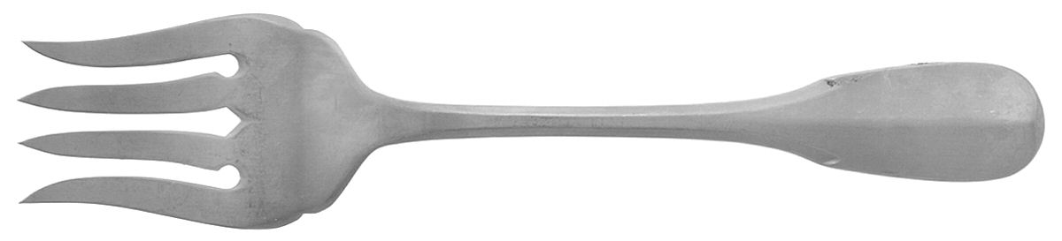 Holbrooke (Stainless, Satin) Medium Solid Cold Meat Serving Fork by Towle Silver-1