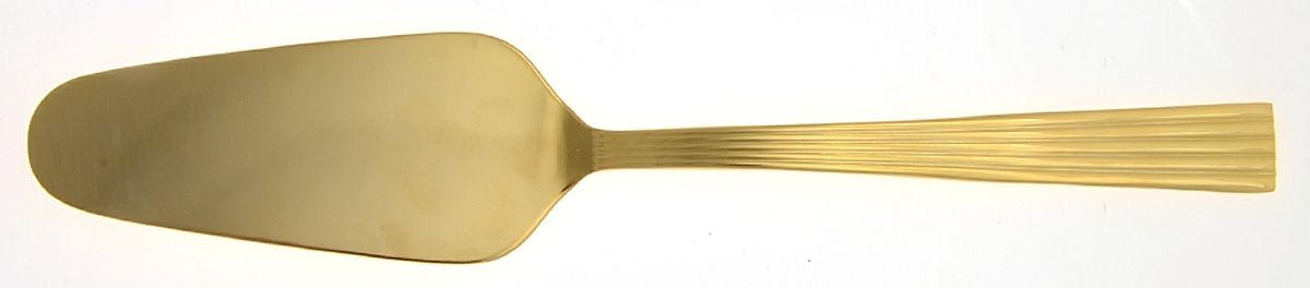 Ionic-Gold (Gold Electroplate) All Stainless Pie Server by Towle Silver-1