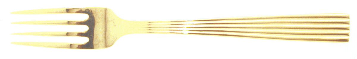 Ionic-Gold (Gold Electroplate) Fork by Towle Silver-1