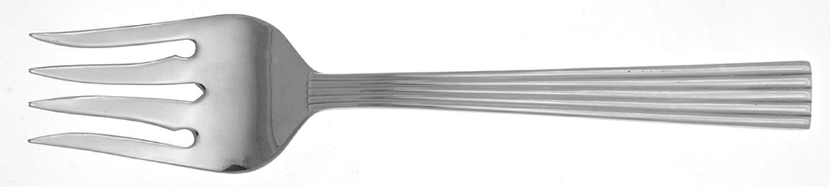 Ionic (Silverplate, 1988) Medium Solid Cold Meat Serving Fork by Towle Silver-1