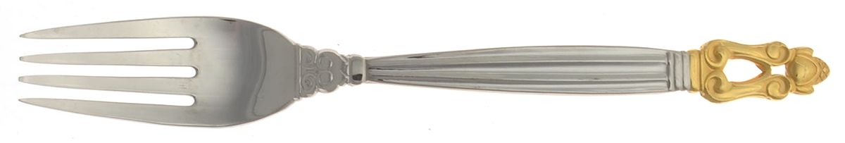 King Gustav-Gold (Stainless, Gold Accent) Individual Salad Fork by Towle Silver-1