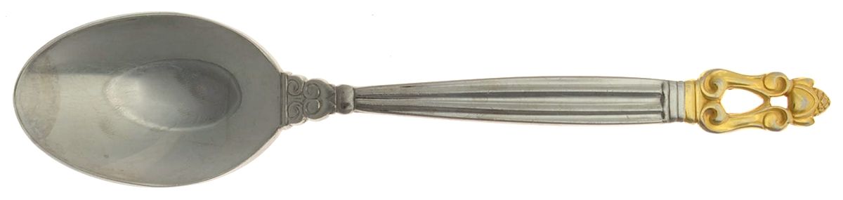 King Gustav-Gold (Stainless, Gold Accent) Place/Oval Soup Spoon by Towle Silver-1
