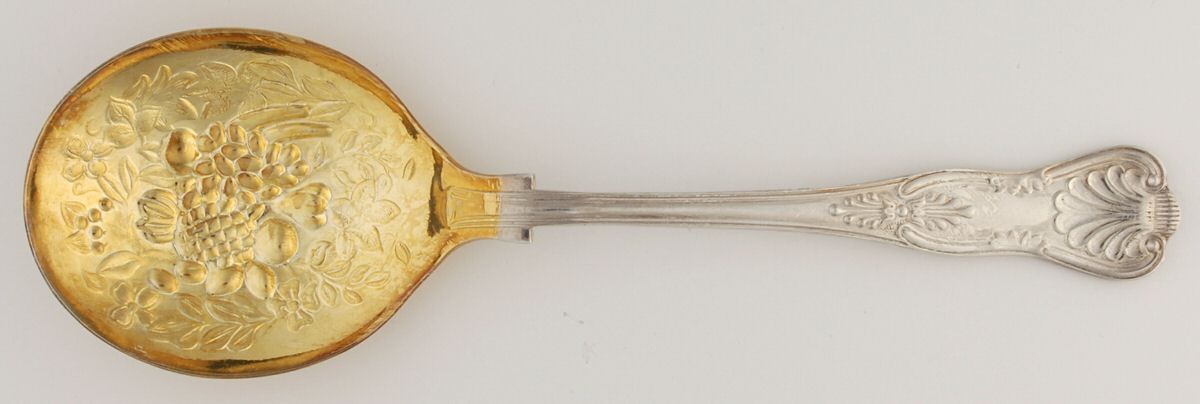 Kings (Silverplate, 1980) Solid Smooth Berry/Casserole Spoon by Towle Silver-1