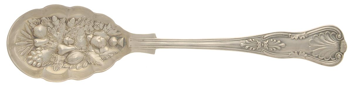 Kings (Silverplate, 1980) Solid Salad Serving Spoon by Towle Silver-1