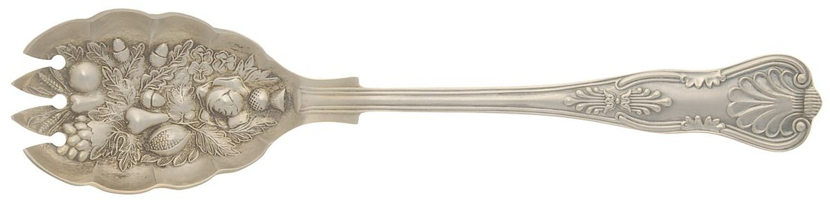 Kings (Silverplate, 1980) Solid Salad Serving Fork by Towle Silver-1