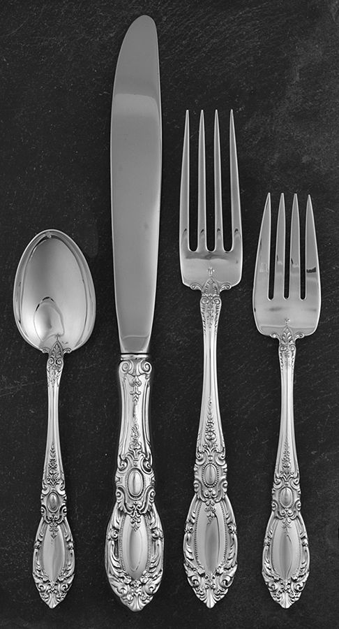 King Richard (Sterling, 1932, No Monos) 4 Piece Dinner Size Setting by Towle Silver-1
