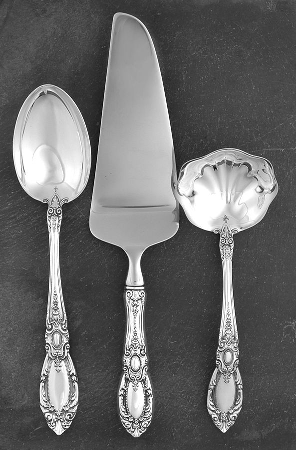 King Richard (Sterling, 1932, No Monos) 3 Piece Completer Set by Towle Silver-1