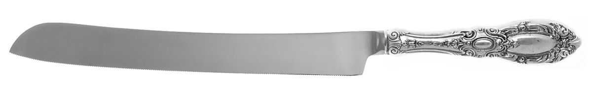 King Richard (Sterling, 1932, No Monos) Wedding Cake Knife with Stainless Blade HC by Towle Silver-1