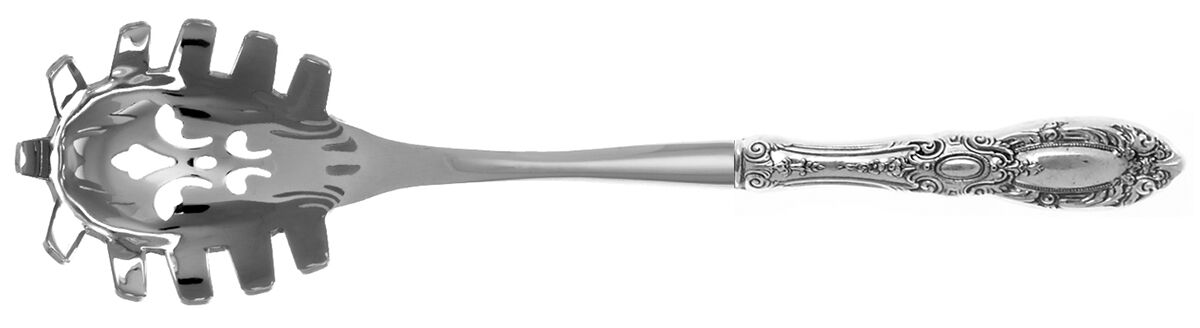 King Richard (Sterling, 1932, No Monos) Pasta Server with Stainless Bowl HC by Towle Silver-1