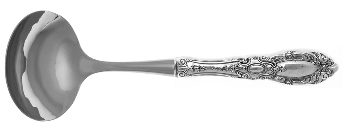 King Richard (Sterling, 1932, No Monos) Gravy Ladle with No Spout Stainless Bowl HC by Towle Silver-1