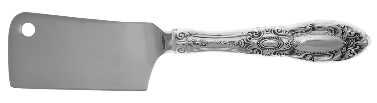 King Richard (Sterling, 1932, No Monos) Cheese Cleaver with Stainless Blade HC by Towle Silver-1