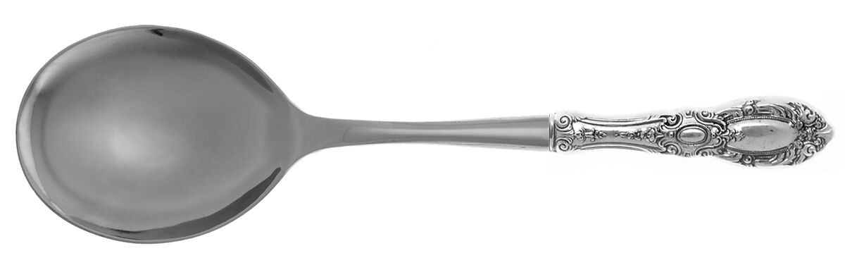 King Richard (Sterling, 1932, No Monos) Casserole Spoon with Smooth Stainless Bowl HC by Towle Silver-1