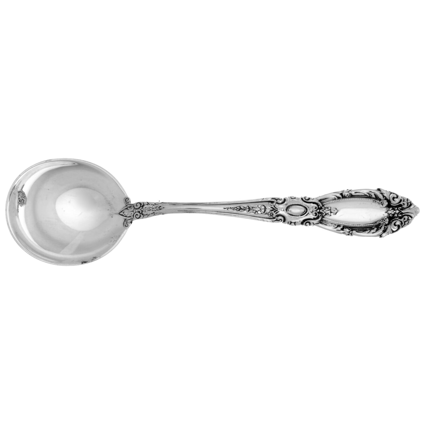 King Richard (Sterling, 1932, No Monos) Round Bowl Soup Spoon (Gumbo) by Towle Silver-1