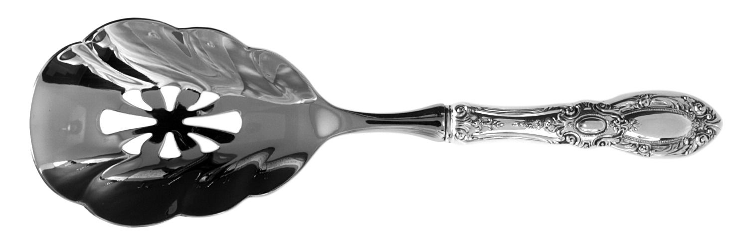 King Richard (Sterling, 1932, No Monos) Pierced Casserole Spoon with Stainless Bowl by Towle Silver-1