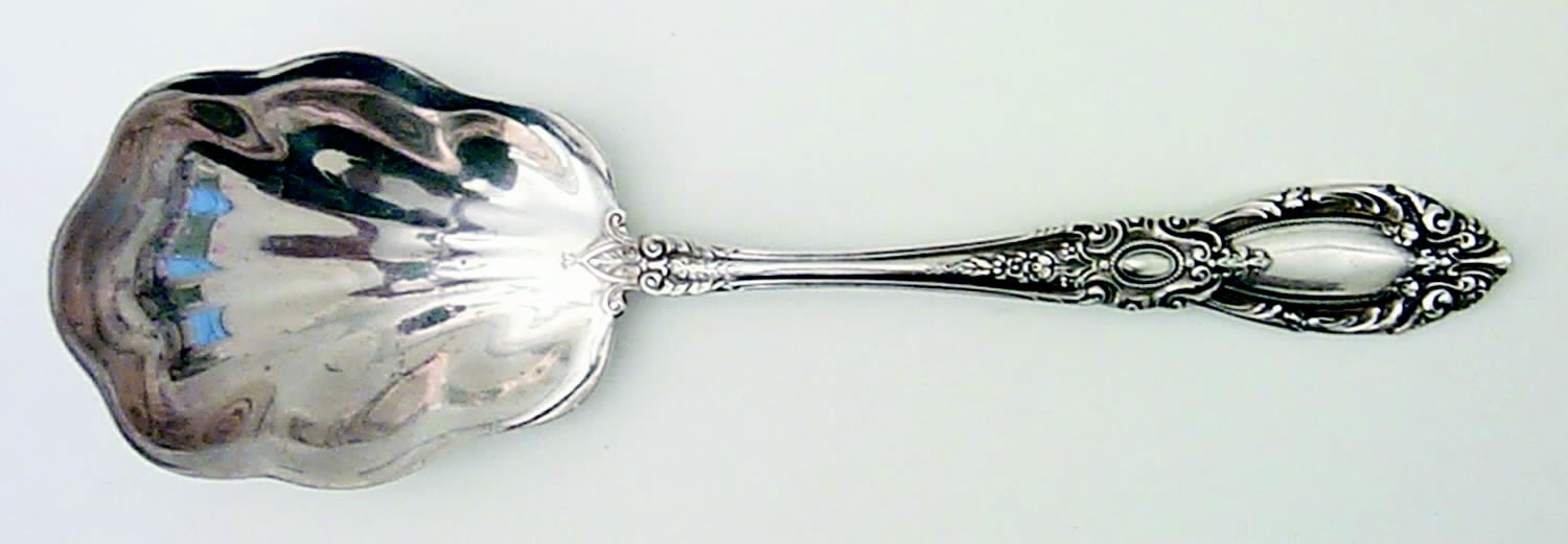 King Richard (Sterling, 1932, No Monos) Preserve Spoon by Towle Silver-1