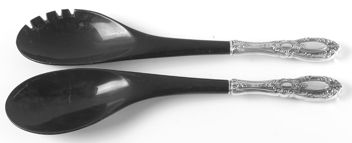 King Richard (Sterling, 1932, No Monos) Plastic Bowl 2-Piece Salad Set by Towle Silver-1