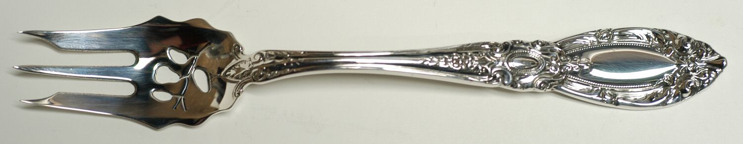 King Richard (Sterling, 1932, No Monos) Pickle Fork Pierced with Short Handle HC by Towle Silver-1