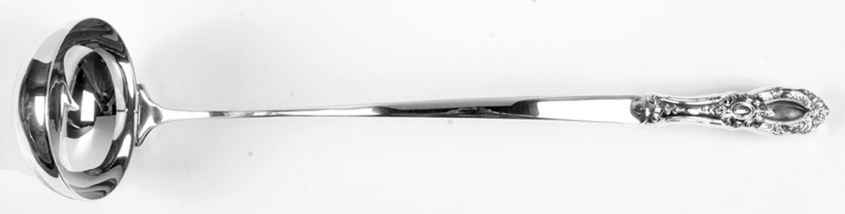 King Richard (Sterling, 1932, No Monos) Hollow Handle Soup Ladle with Solid Bowl by Towle Silver-1