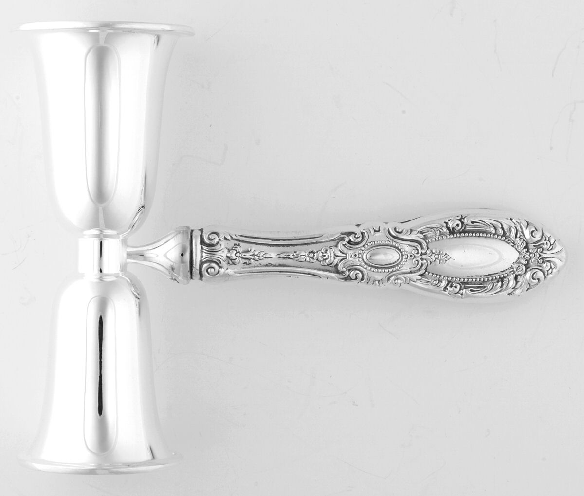 King Richard (Sterling, 1932, No Monos) Double Jigger with Handle, Silverplate Bowls by Towle Silver-1