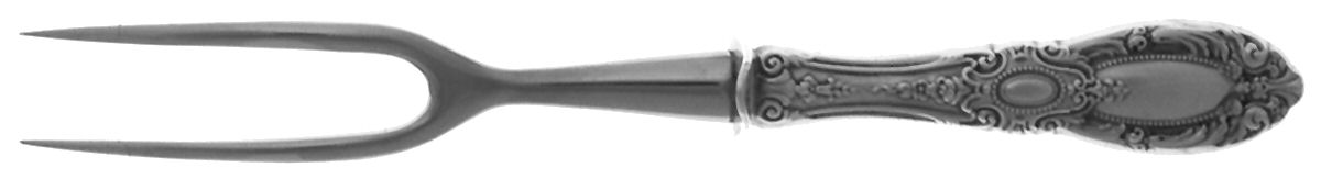 King Richard (Sterling, 1932, No Monos) Small Steak Carving Fork with Stainless Prongs by Towle Silver-1
