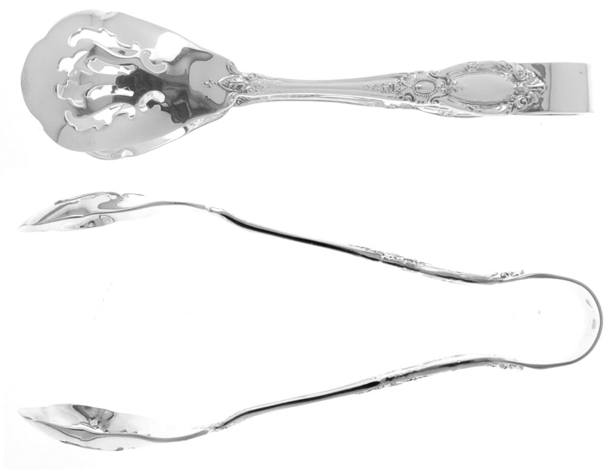 King Richard (Sterling, 1932, No Monos) Large Ice Serving Tongs by Towle Silver-1