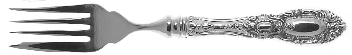 King Richard (Sterling, 1932, No Monos) Individual Hollow Fish Fork, Stainless Tines by Towle Silver-1