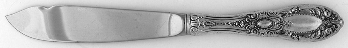 King Richard (Sterling, 1932, No Monos) Individual Fish Knife with Stainless Blade by Towle Silver-1