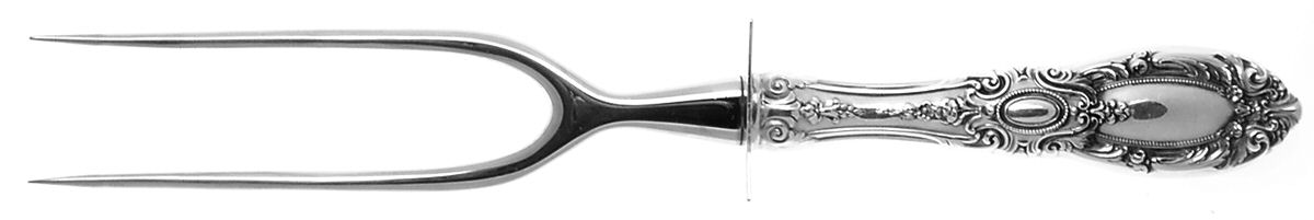 King Richard (Sterling, 1932, No Monos) Large Joint/Roast Holder Fork by Towle Silver-1