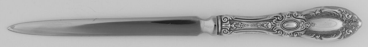 King Richard (Sterling, 1932, No Monos) Letter Opener Stainless Blade Small by Towle Silver-1