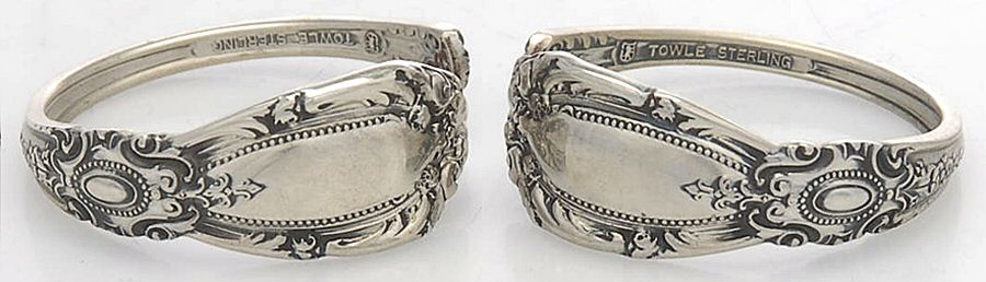 King Richard (Sterling, 1932, No Monos) Napkin Clip-Set of 2 by Towle Silver-1