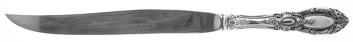 King Richard (Sterling, 1932, No Monos) Large Stainless Blade Roast Carving Knife by Towle Silver-1