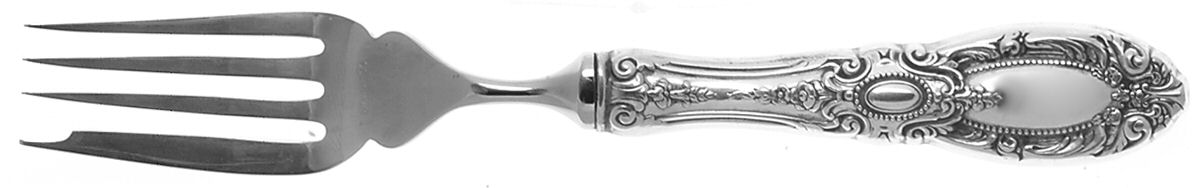 King Richard (Sterling, 1932, No Monos) Individual Hollow Fish Fork, Stainless Tines by Towle Silver-1