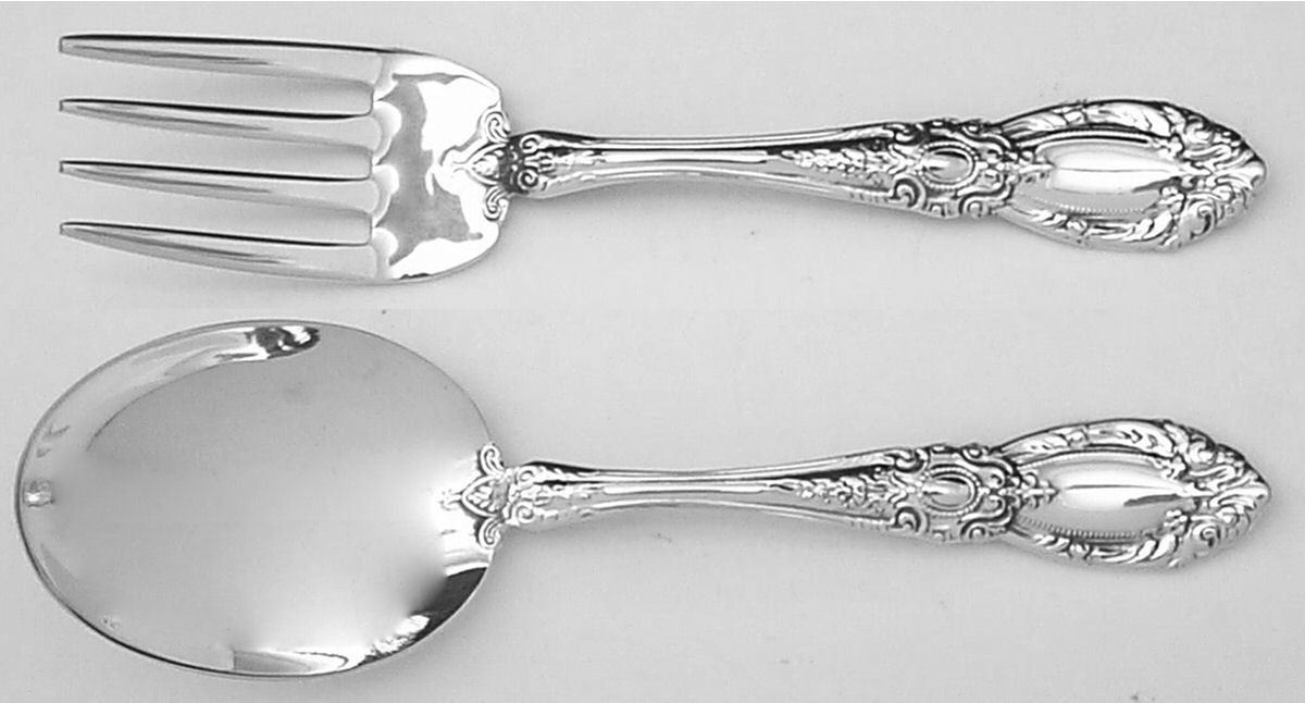 King Richard (Sterling, 1932, No Monos) 2 Pc Baby Set (BF, BS) by Towle Silver-1