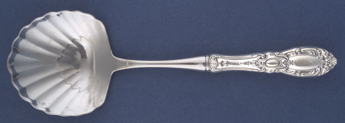 King Richard (Sterling, 1932, No Monos) Casserole Spoon with Stainless Shell Bowl by Towle Silver-1