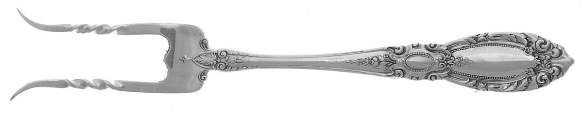 King Richard (Sterling, 1932, No Monos) Altered Fork Baked Potato Fork by Towle Silver-1