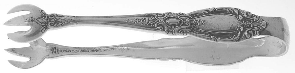 King Richard (Sterling, 1932, No Monos) Small Sugar Tongs by Towle Silver-1