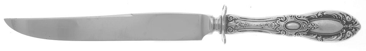 King Richard (Sterling, 1932, No Monos) Small Carving Knife W/Sterling Guard by Towle Silver-1