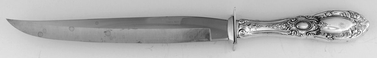 King Richard (Sterling, 1932, No Monos) Small Carving Knife Stainless Blade & Sterling Gua by Towle Silver-1